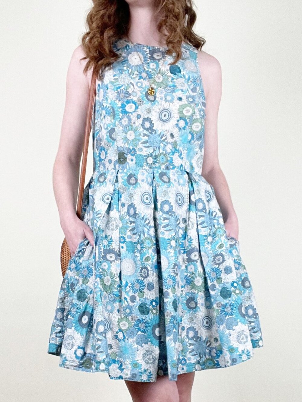 Vintage Liberty of London Fabrics Mini Sun Dress Fit & Flare Floral Sundress - 8 - Picture 9 of 9